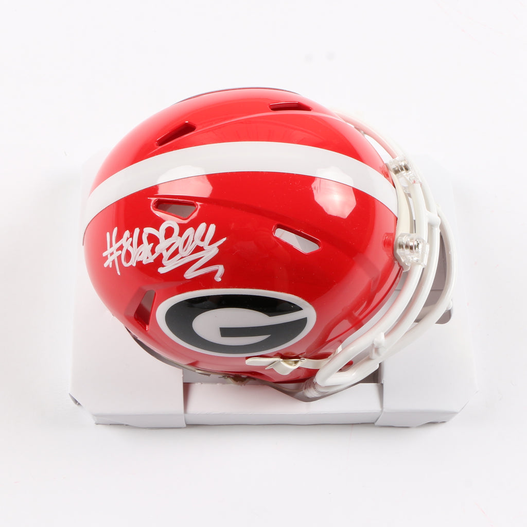 Dillon Bell Signed Mini Helmet Speed Georgia Bulldogs